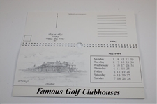 1989 'Famous Golf Clubhouses' Calendar by Artist Bill Waugh
