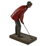 Circa 1890-95 John E Laidlay in Red Jacket Polychrome Cold-Painted Bronze Figure - #4