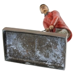 Circa 1890-95 John E Laidlay in Red Jacket Polychrome Cold-Painted Bronze Figure - #4