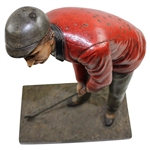 Circa 1890-95 John E Laidlay in Red Jacket Polychrome Cold-Painted Bronze Figure - #4