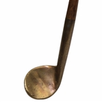 Mid-Late 1800s Brass Head Rut Iron with Deep Concave Face and D.S. Shaft Stamp - Attributed to David Strath