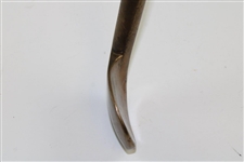 Mid-Late 1800's Brass Head Rut Iron with Deep Concave Face and D.S. Shaft Stamp - Attributed to David Strath