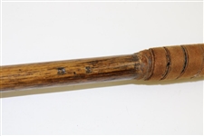 Mid-Late 1800's Brass Head Rut Iron with Deep Concave Face and D.S. Shaft Stamp - Attributed to David Strath