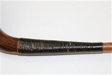 Early 1800's Putter Made of Fruitwood & F.O. Crawford Shaft Stamp 