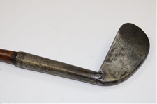 Rare Oval Bunker Iron with Knurled Ring Maker Hosel Mark - Woking GC Collection #24