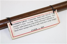 Mid 1800's Andrew Gray 'A. Gray' Carnoustie Cleek - Scarce