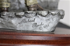 Ltd Ed Old Tom Morris 'Keeper of the Greens' Statue #319/2500 on Plinth by Michael Roche - 1991