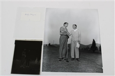 Ben Hogan & Lloyd Mangrum Shaking Hands Photo with Original Negative