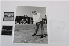 Arnold Palmer 4-16-1969 Photo with Original Negative & Small Photo