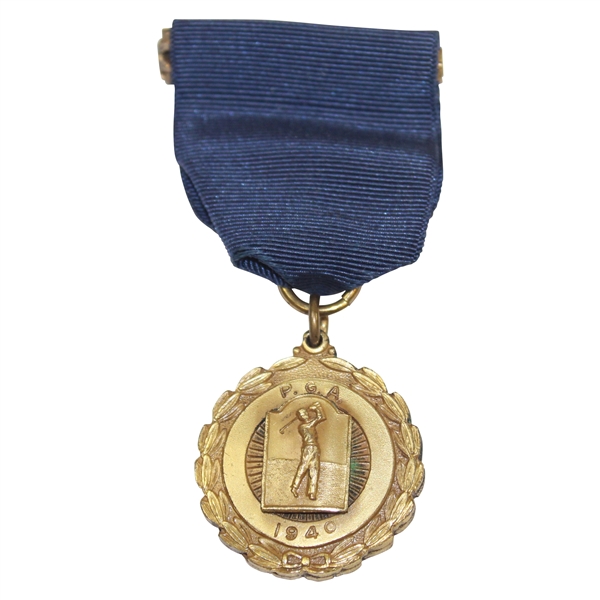 1940 PGA Southern California Public Links Golf Assn. Unmarked Medal with Ribbon