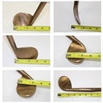 Mid-Late 1800's Brass Head Rut Iron with Deep Concave Face and D.S. Shaft Stamp - Attributed to David Strath
