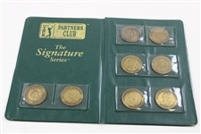 Full Set of Eight (8) PGA Tour Partners Club 'The Signature Series' Medals in Original Case
