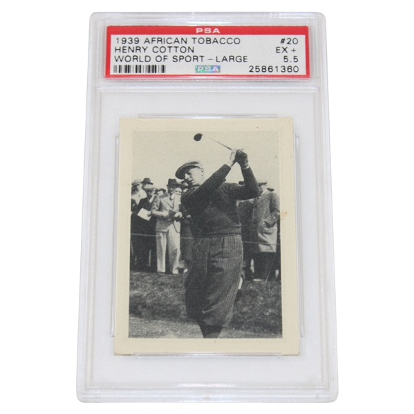 1939 Henry Cotton The World of Sport Large Card #20 EX+ 5.5 PSA #25861360