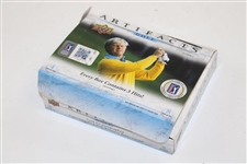 Twenty-Two (22) PGA Tour Upper Deck Artifacts Golf Cards Including Palmer & Nicklaus in Box