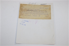 1941 Bobby Jones All-Stars Exhibition Against Walter Hagen's Ryder Cup Team 7x9 Wire Photo