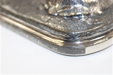 1905 Glasgow Northwestern Golf Club Captains Prize Tree Stump Inkwell 3rd Class Won by C. D. Mottram