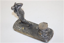 1905 Glasgow Northwestern Golf Club Captains Prize Tree Stump Inkwell 3rd Class Won by C. D. Mottram
