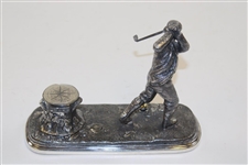 1905 Glasgow Northwestern Golf Club Captains Prize Tree Stump Inkwell 3rd Class Won by C. D. Mottram