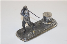 1905 Glasgow Northwestern Golf Club Captains Prize Tree Stump Inkwell 3rd Class Won by C. D. Mottram