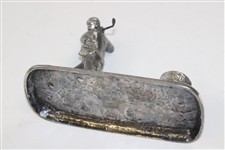 1905 Glasgow Northwestern Golf Club Captains Prize Tree Stump Inkwell 3rd Class Won by C. D. Mottram