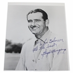 Lloyd Mangrum Signed Black & White Photo - Signed & Personalized in Purple Ink JSA ALOA
