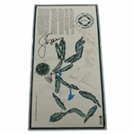 Arnold Palmer, Jack Nicklaus & Tom Watson Signed Memorial Scorecard JSA ALOA