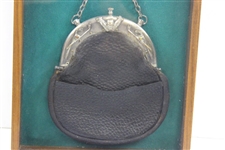 Vintage Golf Themed Pouch/Purse in Framed Display