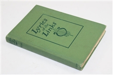 1921 'Lyrics of the Links' Book Compiled by Henry Lithcfield West