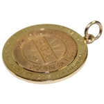 Champion Frank Stranahan's 1958 Los Angeles Open 14k Winners Gold Medal - Final PGA Win