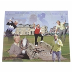 Jack Nicklaus Signed 8x10 Major Championships Highlight Collage Photo JSA ALOA