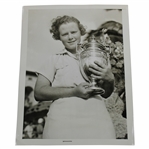 Patty Berg Great Grace Doherty Trophy Shot 2/9/38 Wire Photo