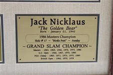 Jack Nicklaus Signed Masters Framed Display with Plaque & Photo JSA ALOA