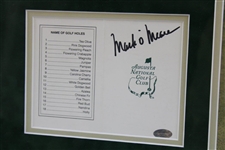 Mark O'Meara Signed Masters Scorecard with Plaque & Photo Display - Framed JSA ALOA