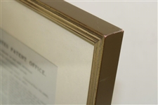 United States Patent Office Patent for Mechanical Golf Teaching Device Display - Framed