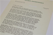 Donald 'Doc' Giffin Signed 1972 Job Reference Letter For Patty Aikens JSA ALOA