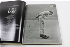 Arnold Palmer Signed B&W Post-Swing Book Page & Book Originated From - Framed JSA ALOA