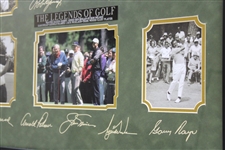 Legends of Golf Deluxe Display with Jones, Hagen, Hogan, Woods, Big 3, Snead, Nelson - Framed