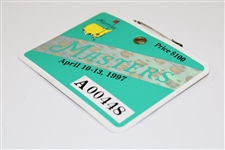 1997 Masters Tournament SERIES Badge # A00448 - Tiger Woods First Masters Win