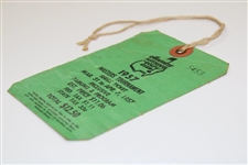 1957 Masters Tournament SERIES Badge #5453 with Original String - Doug Ford Winner
