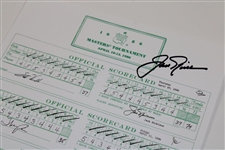 Jack Nicklaus Signed Replica 1986 Masters 4-Day Completed Scorecard JSA #TT02997