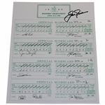 Jack Nicklaus Signed Replica 1986 Masters 4-Day Completed Scorecard JSA #TT02997