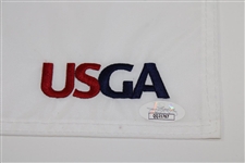Bryson Dechambeau Signed 2020 US Open White Embroidered Flag JSA #QQ21767