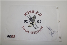 Bryson Dechambeau Signed 2020 US Open White Embroidered Flag JSA #QQ21767