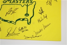 2018 Masters Champs Flag with 22 Inc. Nicklaus, Mickelson, Spieth with Champ Reed Center JSA ALOA