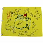 2018 Masters Champs Flag with 22 Inc. Nicklaus, Mickelson, Spieth with Champ Reed Center JSA ALOA