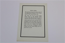 1966 Carling Black Label World Championship Press Kit Items, Pairing Sheets, & other