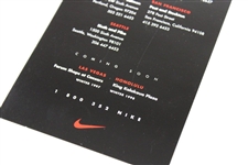 Tiger Woods Niketown Promo 1996 Locations Rookie Year Card