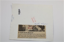 Five (5) Various Walter Hagen Photographs - Some with Estate Letters