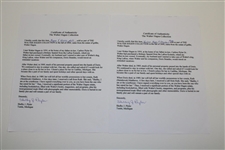 Five (5) Various Walter Hagen Photographs - Some with Estate Letters