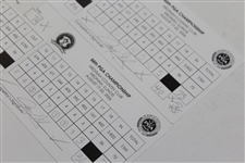 Joey Sindelar(x2) & Rich Beem Signed Official 2006 PGA Championship at Medinah Scorecard JSA ALOA